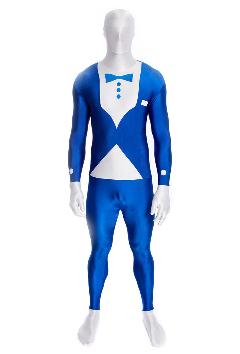 Blue Tuxedo Morphsuit Zentai Bodysuit